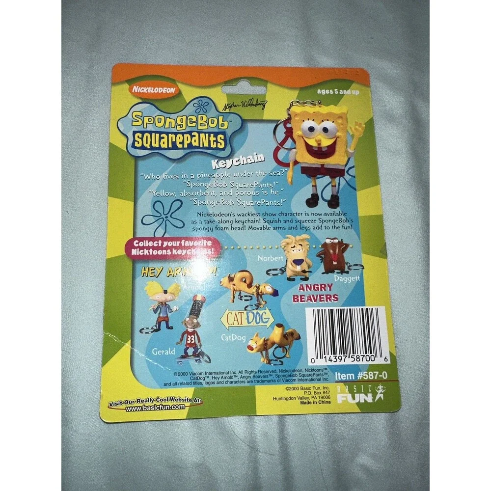Vintage 2000 Nickelodeon SpongeBob SquarePants Keychain – Basic Fun